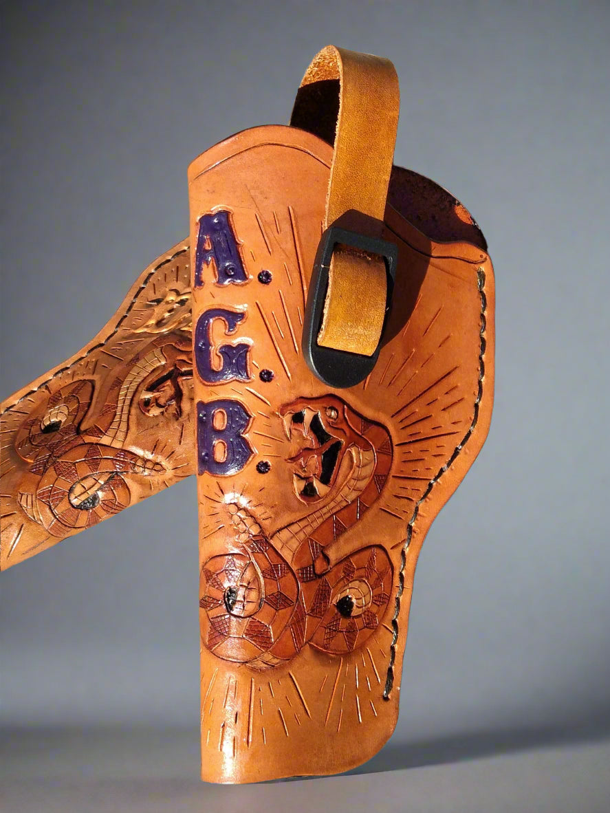 .357 Magnum Holster with snake and monogram