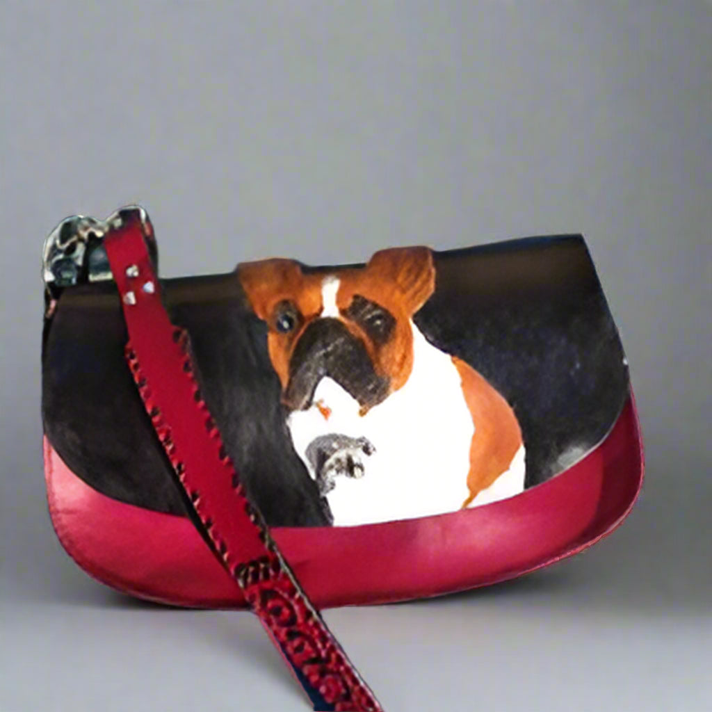 frenchie pet portrait bag