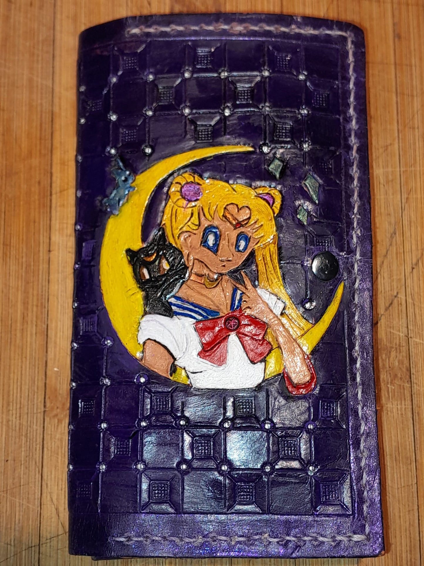 Custom Leather Wallet Sailor Moon