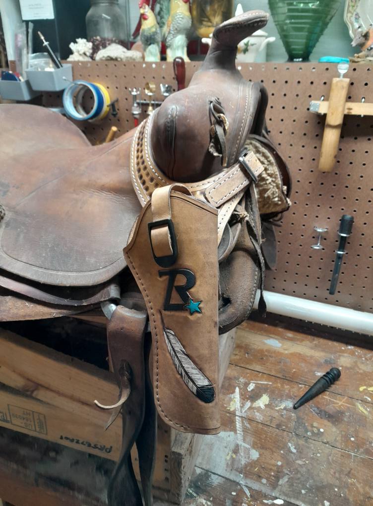 custom .22 wrangler saddle holster