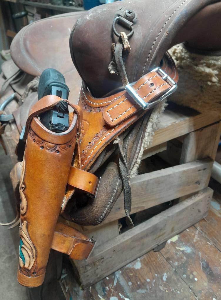 Saddle Holster For Right Hand with Custom Monogram