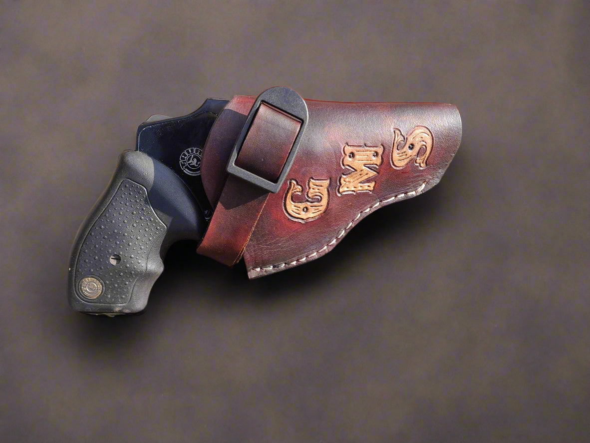 Hammerless .38 Holster Monogrammed