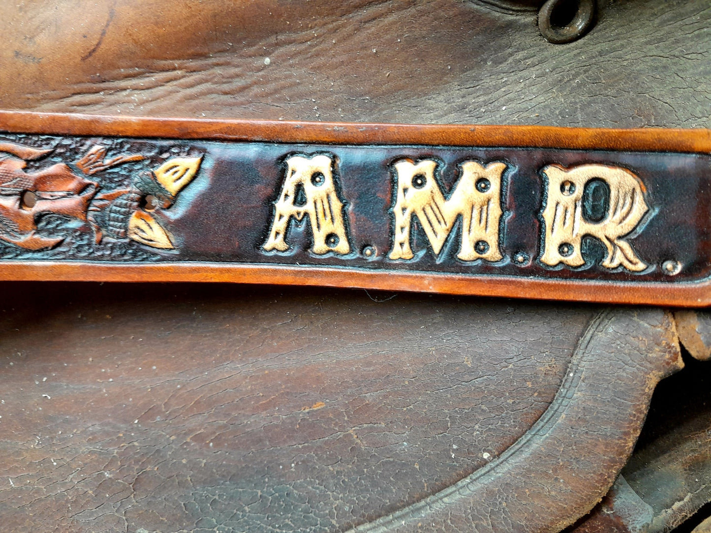 custom monogrammed leather belt
