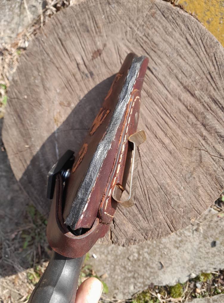 hammerless 38 holster seam