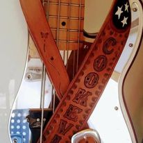 Handmade Padded Monogrammed Bass Guitar Strap