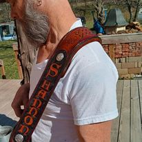 Handmade Padded Monogrammed Bass Guitar Strap