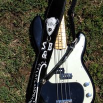 Handmade Padded Monogrammed Bass Guitar Strap