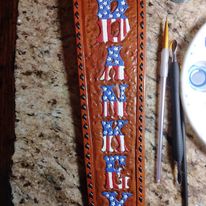 Handmade Padded Monogrammed Bass Guitar Strap