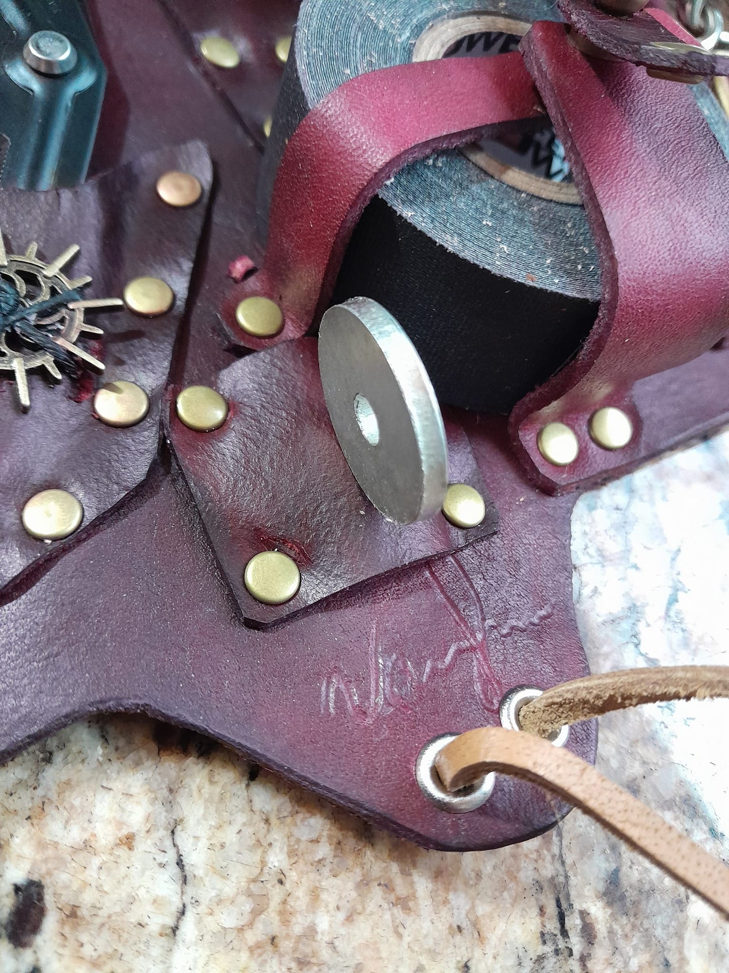 The Steamstress Tool Kit Wrist Bracer / Gauntlet Cuff. For seamstress and cosplay, costume and creative use.