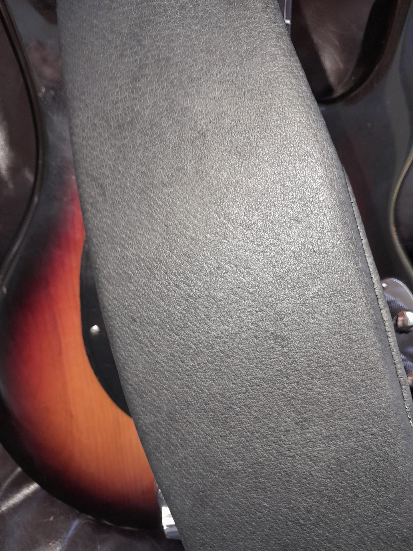 The Ultimate, padded, any width, any length and engraved leather guitar / bass strap.