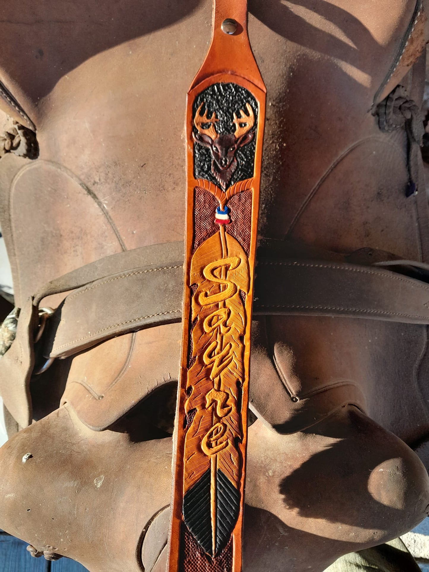 Handmade Leather Rifle and Shotgun sling, made from scratch, monogrammed and personalized.