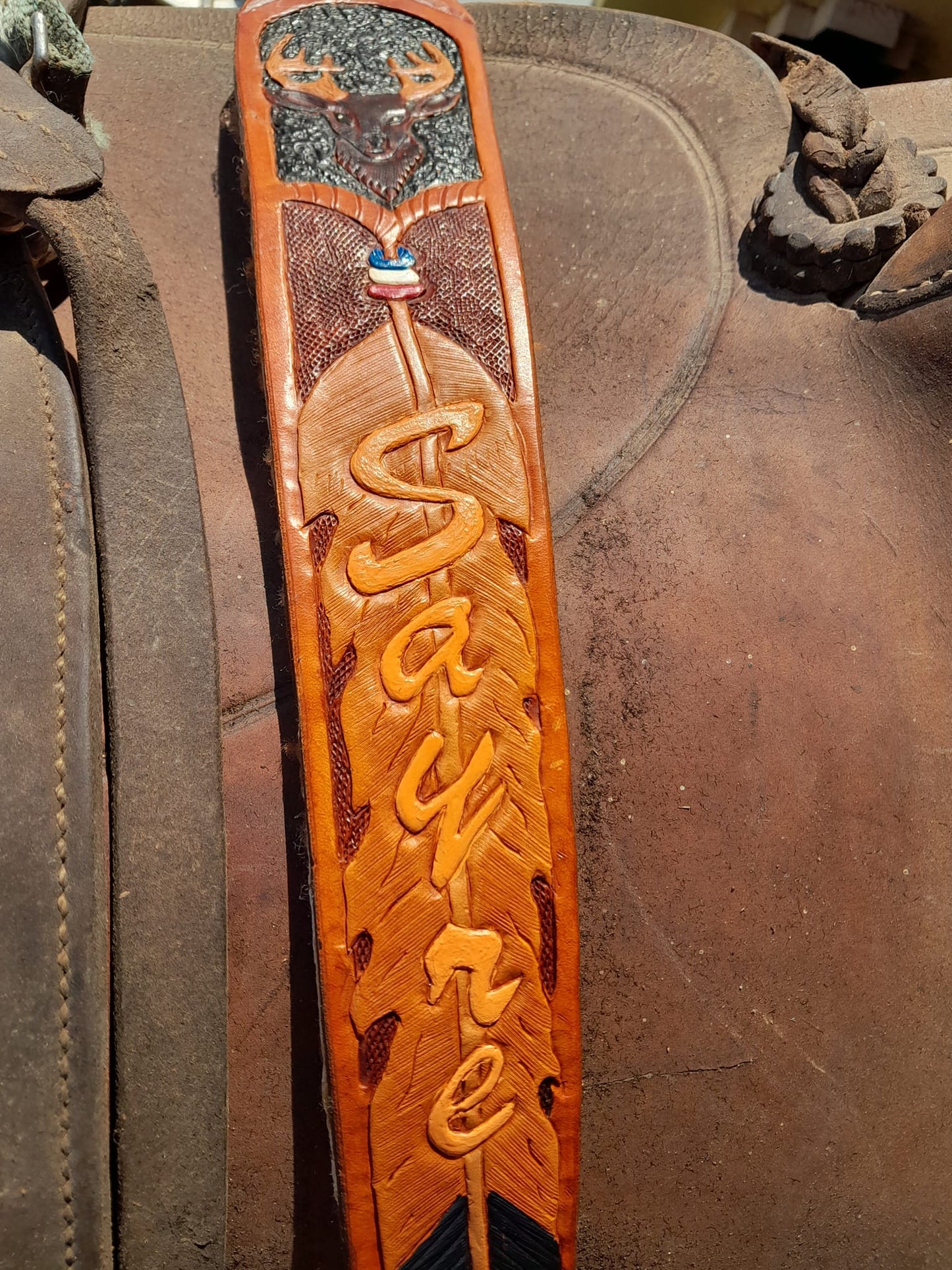 Handmade Leather Rifle and Shotgun sling, made from scratch, monogrammed and personalized.