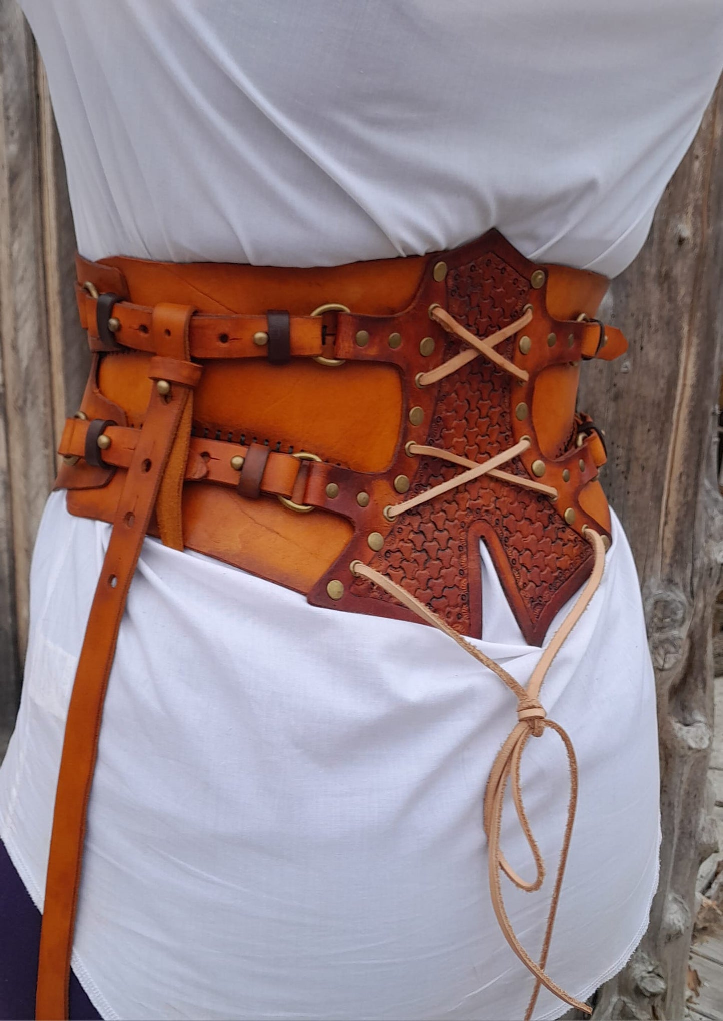 Waist Cincher / Corset, Hand Made From Leather, Fully Customizable. Small to XXXL Sizes