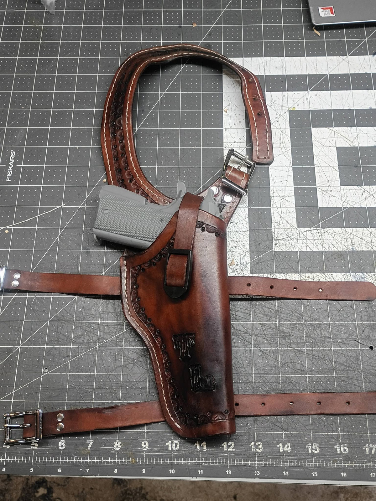 Saddle Holster For Right Hand with Custom Monogram
