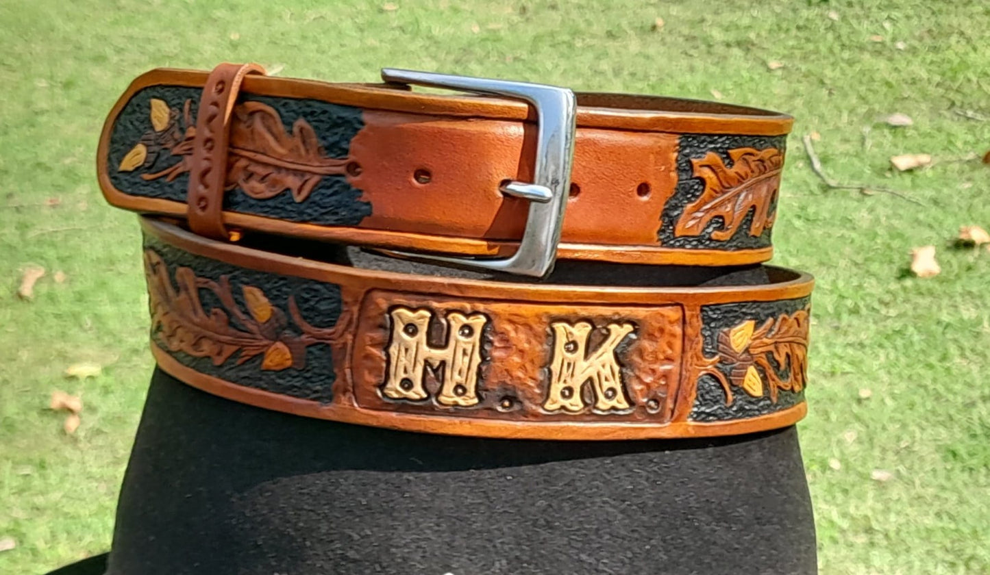 Handmade Monogrammed Belt