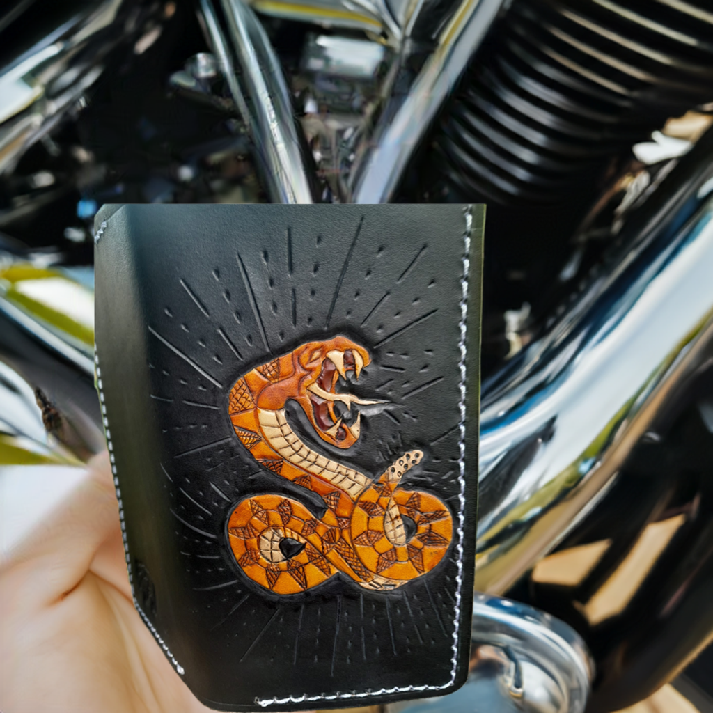 Biker / Cowboy / Roper style Long Wallet with Optional Chain