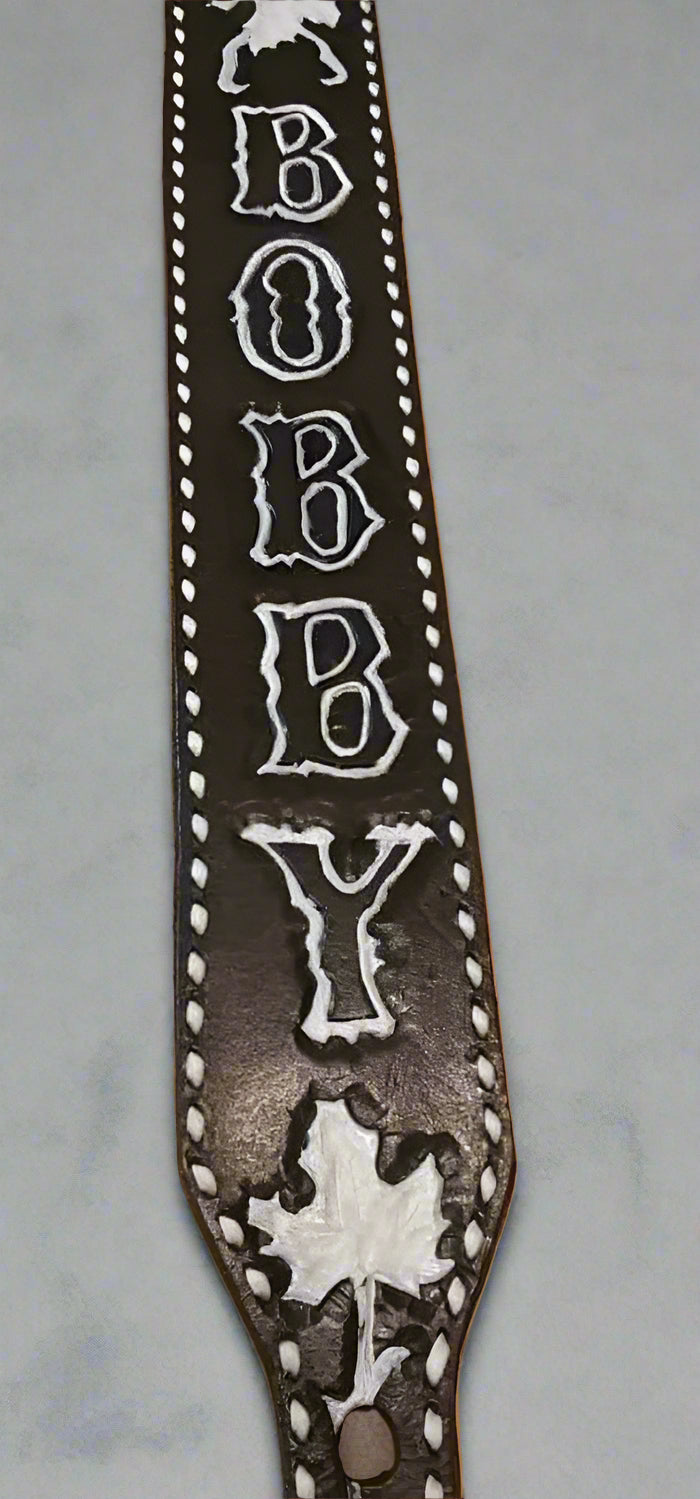 waylon Handmade Padded Monogrammed Bass Guitar Strap