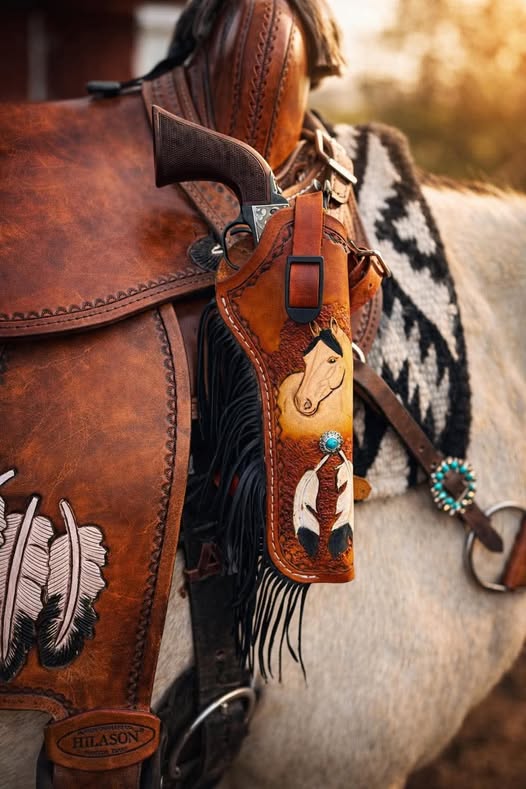 Saddle Holster For Right Hand with Custom Monogram