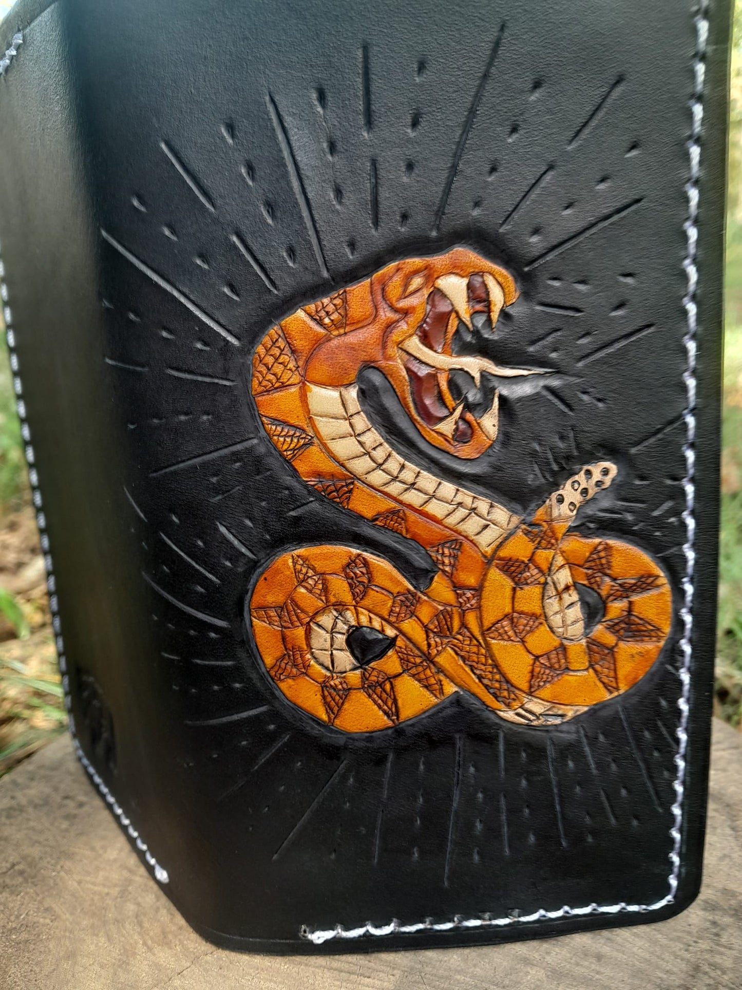 Biker / Cowboy / Roper style Long Wallet with Optional Chain