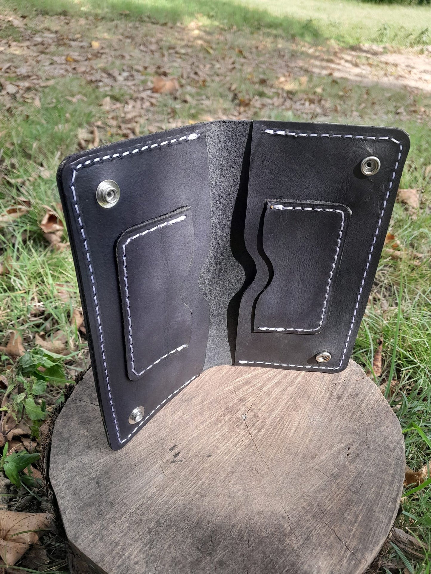 Biker / Cowboy / Roper style Long Wallet with Optional Chain