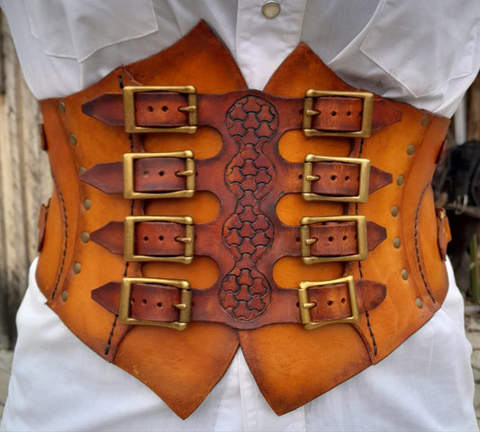 Waist Cincher / Corset, Hand Made From Leather, Fully Customizable. Small to XXXL Sizes