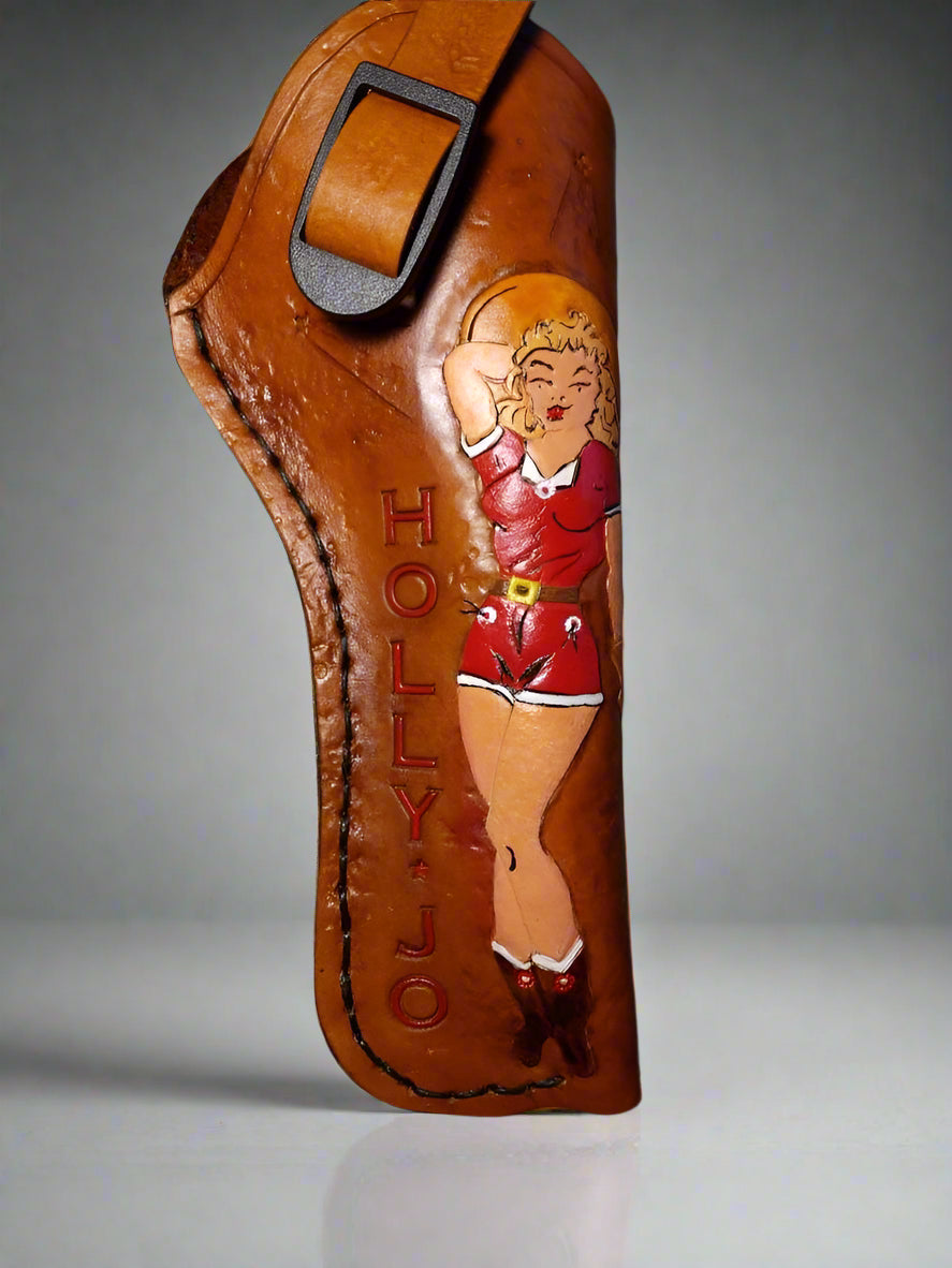.22 revolver holster with sailor jerry pinup