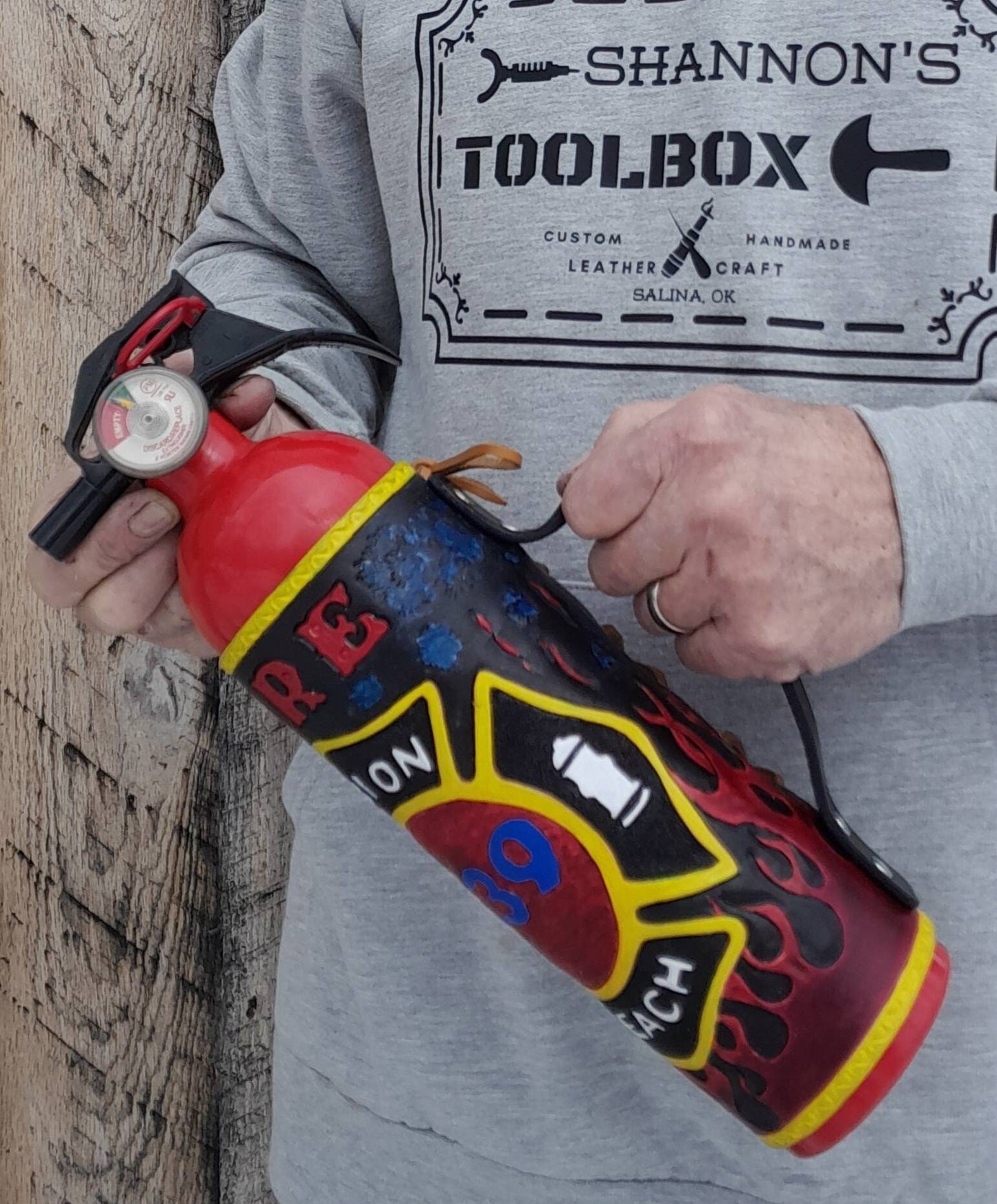 fire extinguisher handle decorative wrap