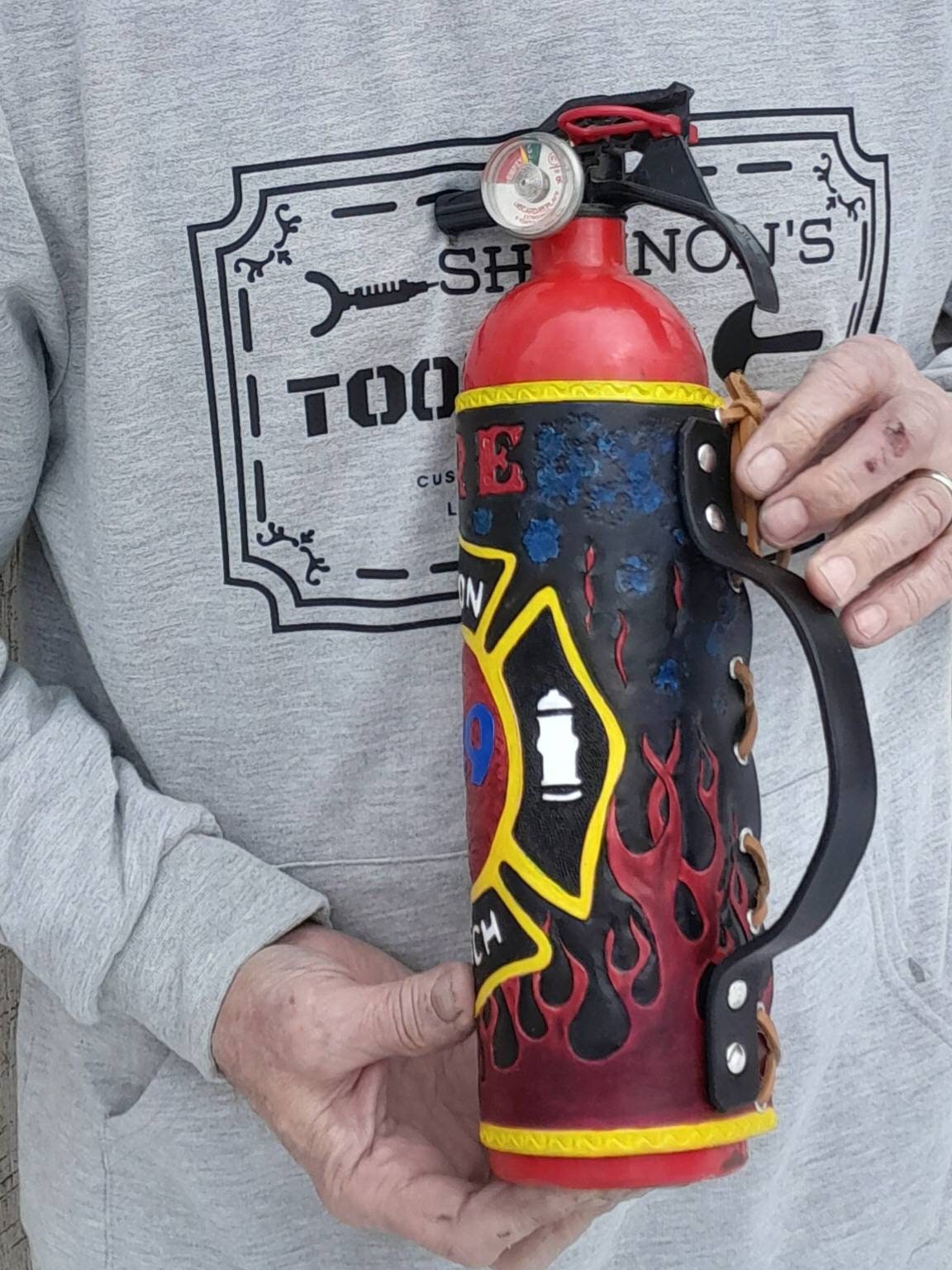 decorative fire extinguisher wrap